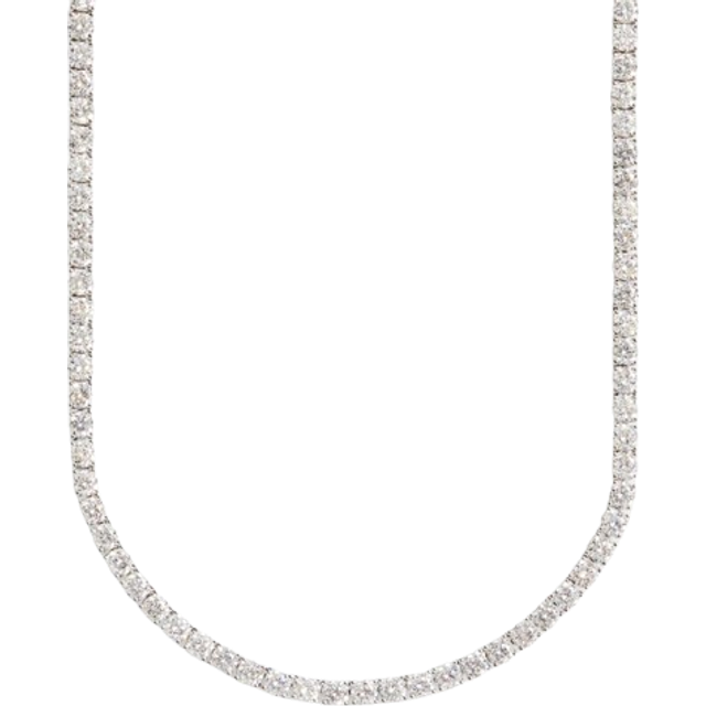 5mm Tennis Chain - Metallic Silver - 24 inches