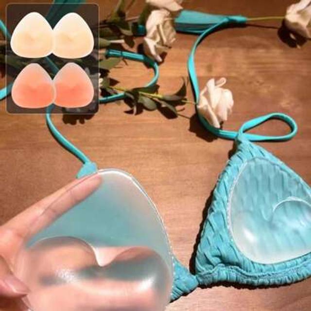 SHEIN Single Reusable Silicone Bra Inserts â Invisible Push-Up Pads For Swimwear & Lingerie, Soft Thickened Enhancers For Natural Bust Lift, Ideal For Bik