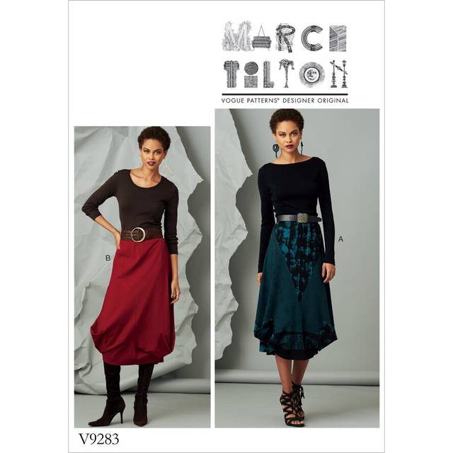 Vogue Women's Elastic Waist Skirt Sewing Patterns by Marcy Tilton  Siz