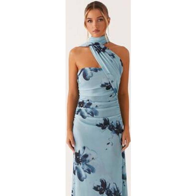 SHEIN Women&#39;s Printed Tube Top Dress Y2k Backless Sleeveless Waistcoat Maxi Dress With Ruffles Waist Sexy Summer Beachwear