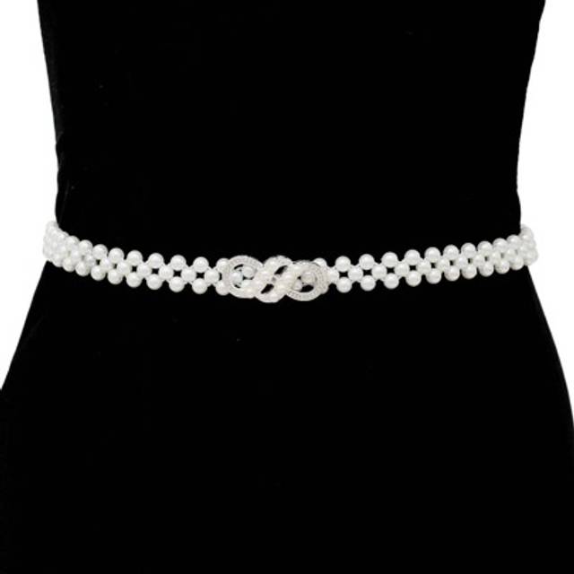 SHEIN Elegant Boho Faux Pearl Decor Belt Dress Belt Halloween Summer, School