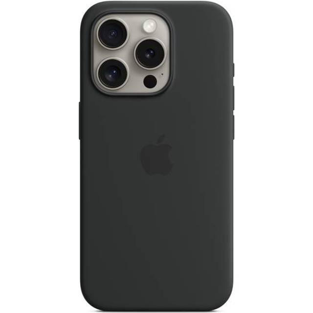 Apple iPhone 15 Pro Silicone Case with MagSafe - Black