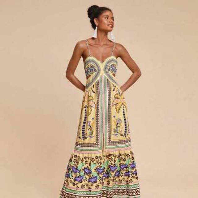 Travachic Summer Outdoor Holiday Date Dress, Beach Halter Dress With A Hollowed-Out Waistband At The Back And A Front And Middle Slit For Ventilation, Summer Be