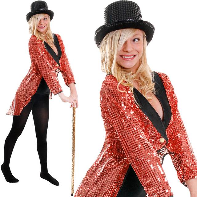 Unisex Red Sequin Tailcoat - XS