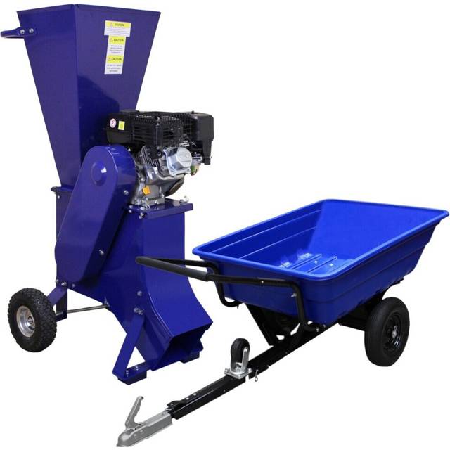 ATV Trailer & 15HP Wood Chipper Petrol Garden Tipping Quad Tractor Pneumatic
