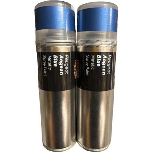 Peugeot aegean blue metallic spray paint 300ml halfords cans x2
