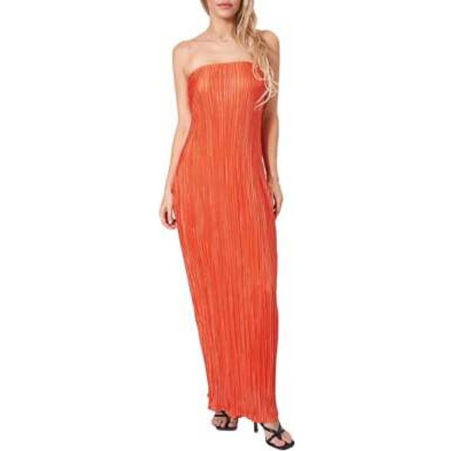 SHEIN Strapless Tube Top Long Dresses For Women Backless Sleeveless Off Shoulder Bodycon Maxi Bandeau Dress Party Clubwear