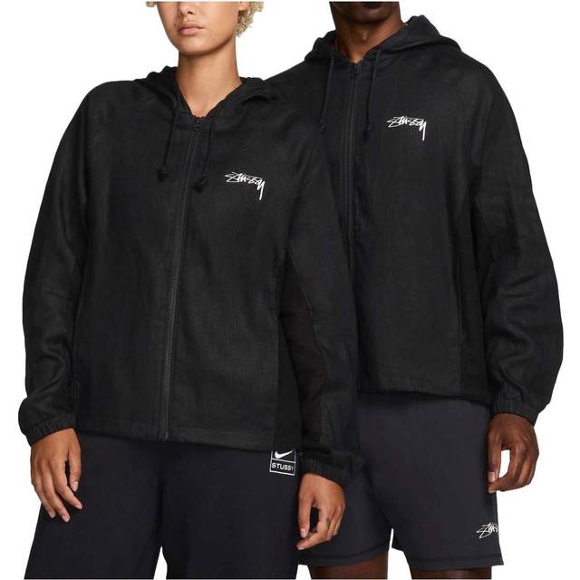 Nike x Stussy Linen Shell Jacket Asia Sizing 'Black' FZ5752-010