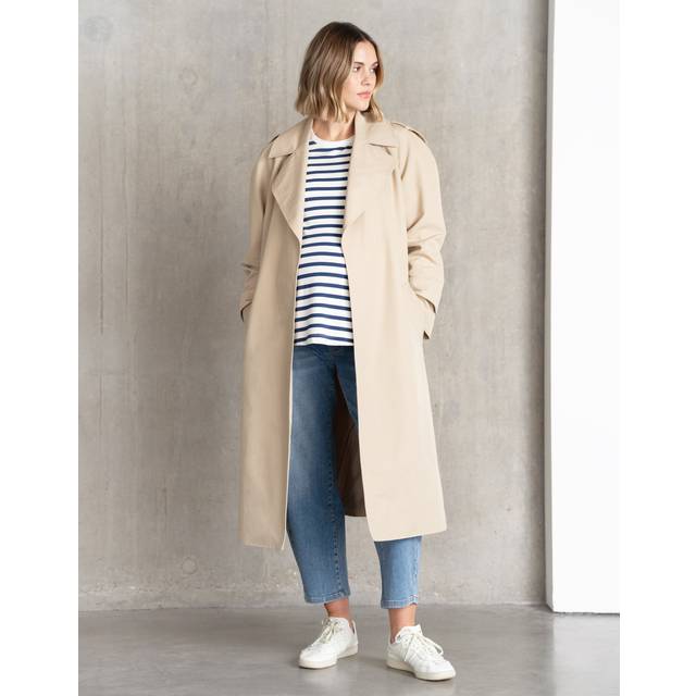 Belted Maternity Trench Coat