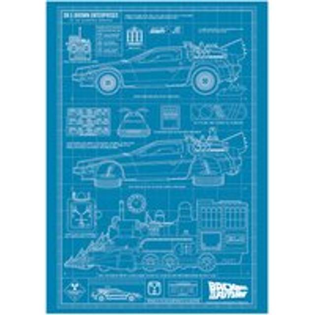 Back To The Future Art Print Time Machine 42 x 30 cm Billede