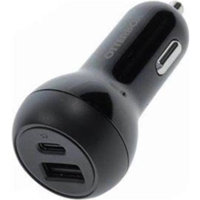 Fast Charge Dual Port Car Charger 32W | USB-C 20W and USB-A 12W Black