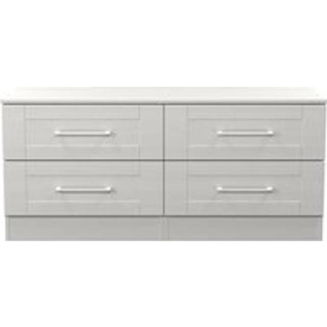 York Large Chest of Drawers Grey 4 Drawers 110cm