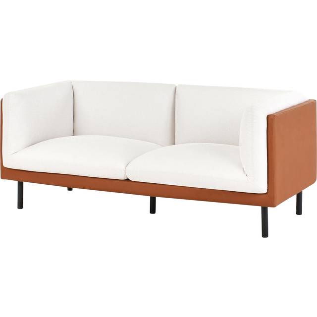 Beliani Sofa 2 Seater Vorgod Fabric Off-White - One Size