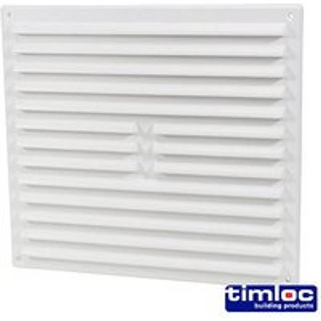 Timloc 9x9 plastic internal louvre grille vent white