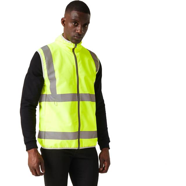 (S, Yellow) Regatta Mens Pro Full Zip Hi-Vis Vest