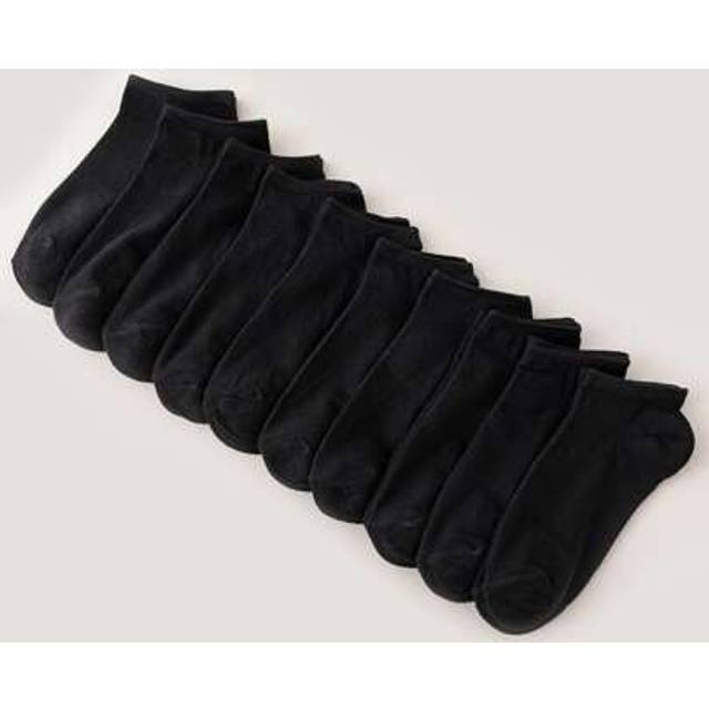SHEIN 10 Pairs Of White Solid Male Ankle Socks Suitable For Daily Use In Spring And Summer