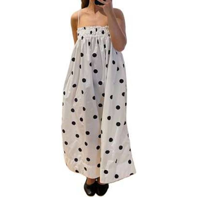SHEIN Women Boho Floral Maxi Dress Spaghetti Strap Smocked Back Flowy Dress Sleeveless Long Sundress