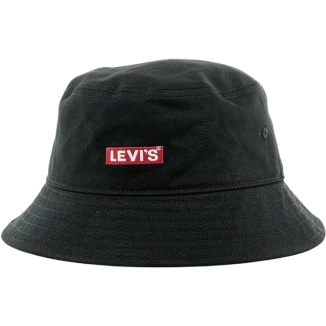 Levi's Unisex Bucket Hat-Baby Tab Logo huvudbonader, Vanlig svart, 55-56