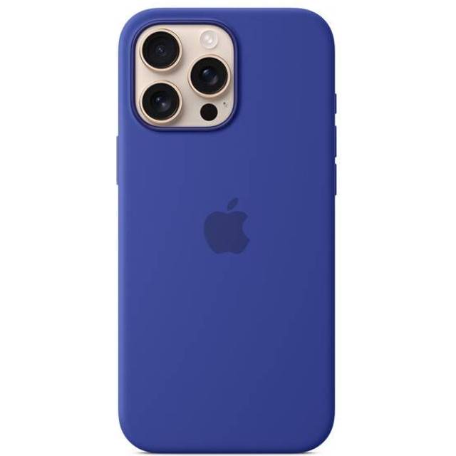 Official apple silicone magsafe rear case for iphone 16 pro max ultramarine