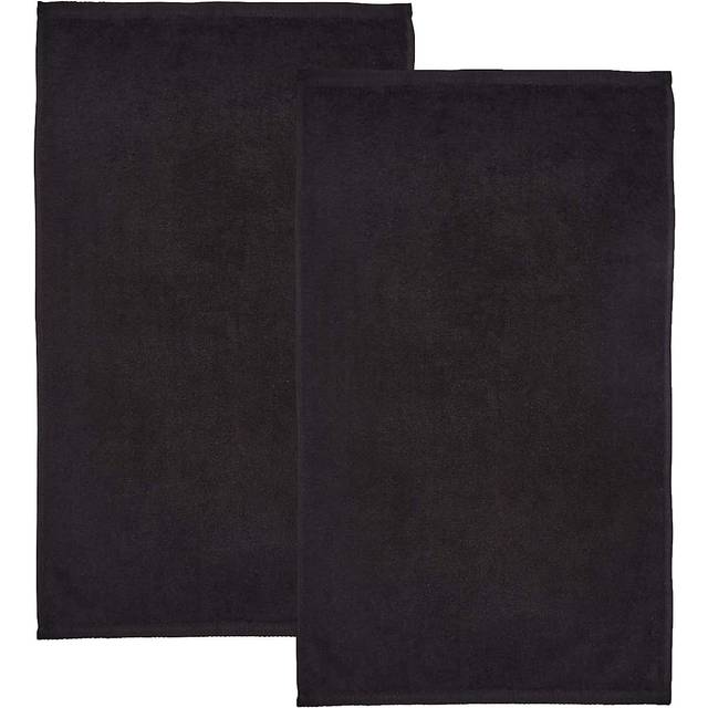 Set of 2 Catherine Lansfield Quick Dry Bath Sheets - Black