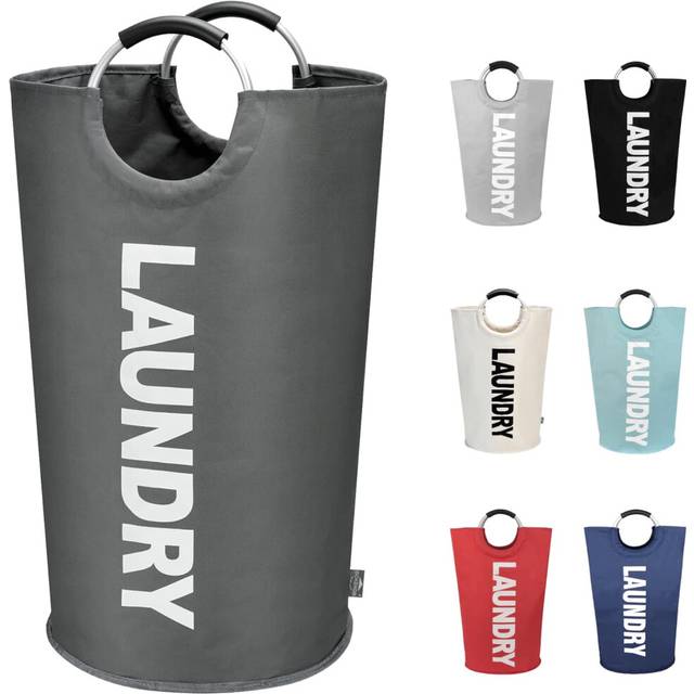 Laundry baskets, Foldable Laundry bag, Folding Large capacity Laundry baskets (Dark Grey)