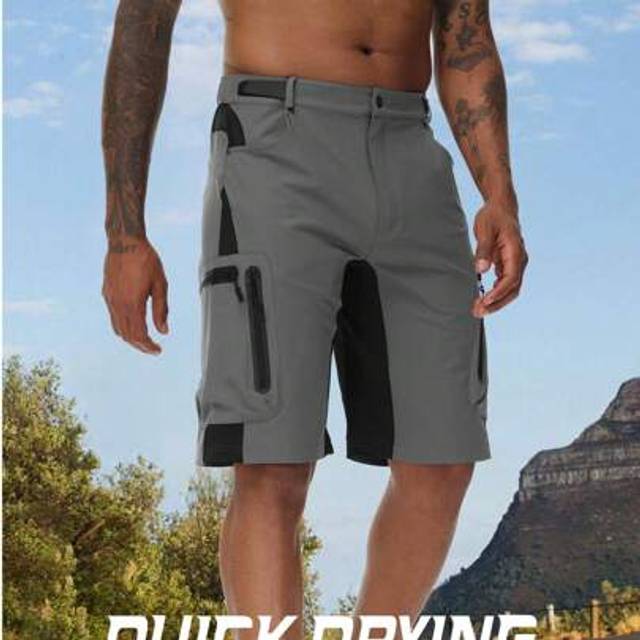 SHEIN Men Cycling Shorts Mountain Bike Riding Cargo Shorts Outdoor Sports Hiking Downhill Bicycle Short Pants