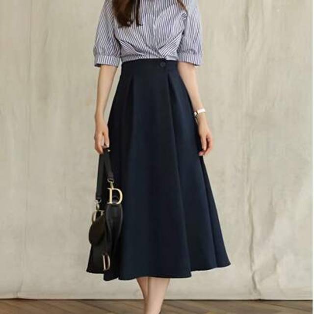 SHEIN Solid Color Knee Length Pencil Skirt For Work