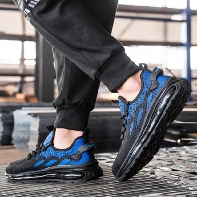 SHEIN Mens Safety Shoes Work Absorbing Trainers Steel Toe Cap Lightweight Hiking Boots