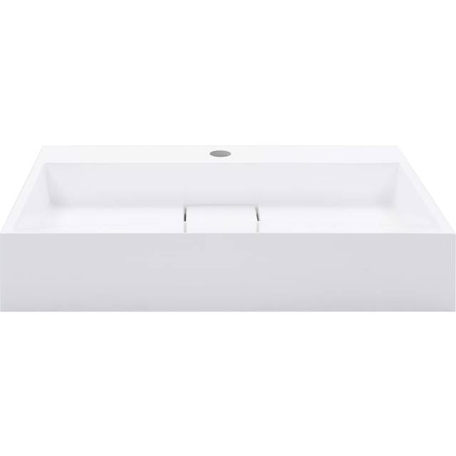 vidaXL Wash Basin 60cm Mineral Cast/Marble Cast White Countertop Bathroom Sink