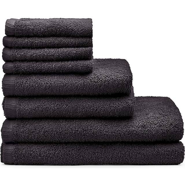Catherine Lansfield Quick Dry 8 Piece Towel Bale - Black