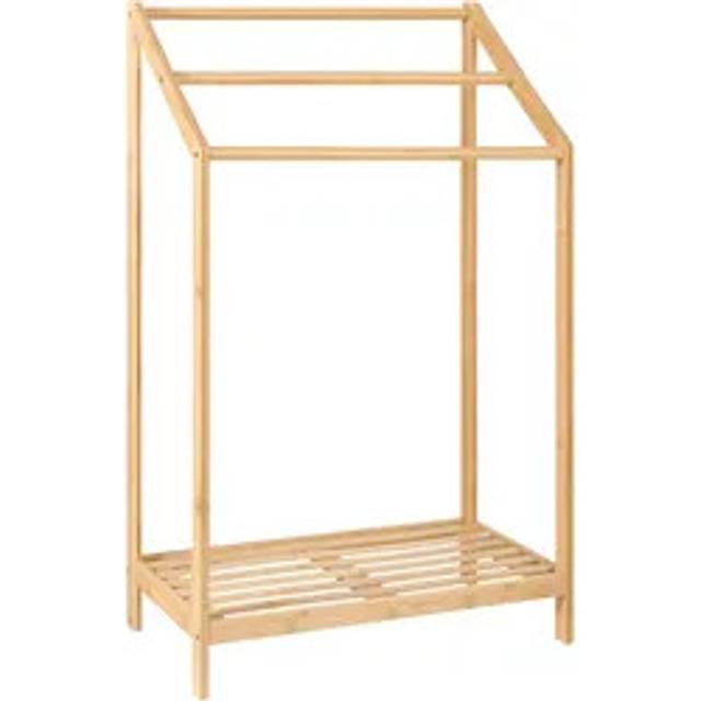 Beliani Towel Stand With Shelf Yungas Bamboo Wood Light Brown