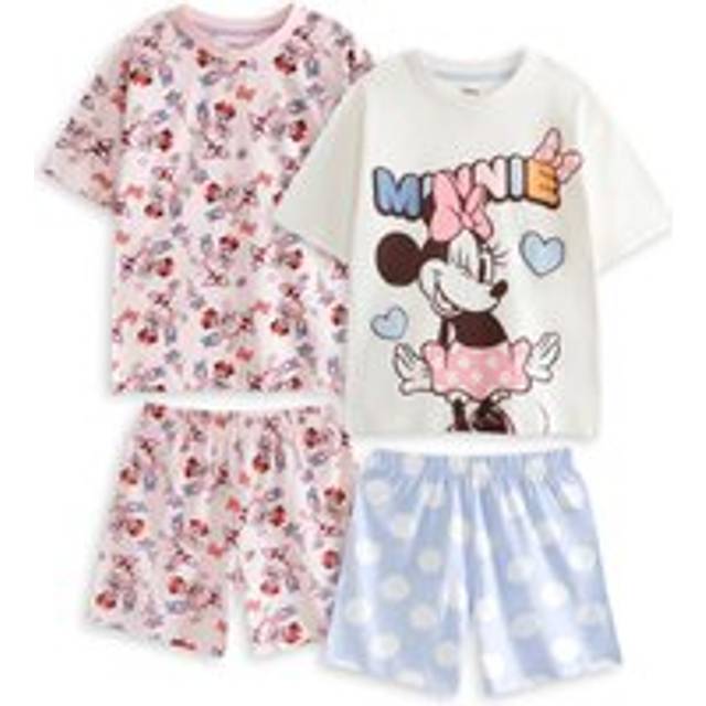 (7-8 Years) Disney Minnie Multi-Pack of 2 Short Sleeve Short Leg Pyjama Set (Girls Multicoloured)