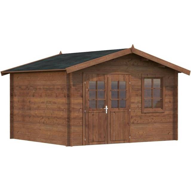 Palmako Valentine Förråd 11,4 m²/inv. 11 m², utan golv brun tryckimpr.