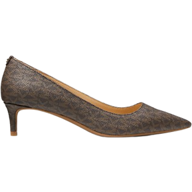 MK Alina Flex Logo Kitten Pump - Natural - Michael Kors - UK 2.5