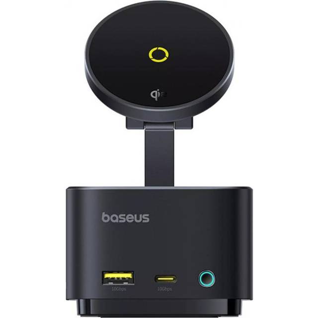 Baseus 7-in-1 USB C HUB HDMI 4K@60Hz with Qi2 Wireless Charger for iPhone USB 3.2 PD 100W Fast Charging Type-C Docking Station - 7-in-1 with Qi2