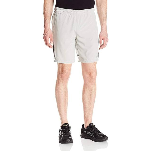 Asics men's jikko 9 inch running short activewear, gray heather, 2xl