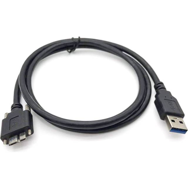 Durable usb 3.0 male to micro b male industrial camera cable cord with screws