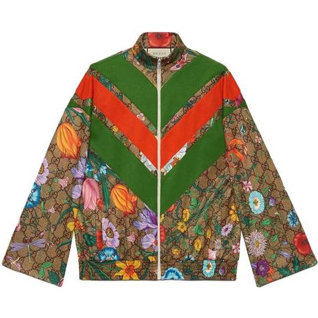 (WMNS) Gucci GG Floral Printed Zipper Jacket For Brown 605443-XJB9B-2103