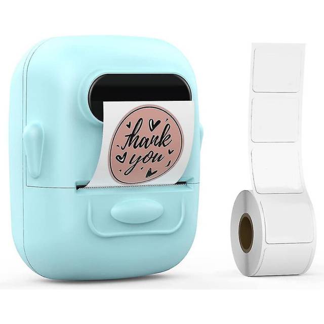 Label Maker Machine With Tape Barcode Label Printer - Mini Portable Bluetooth Thermal Labeler, Green