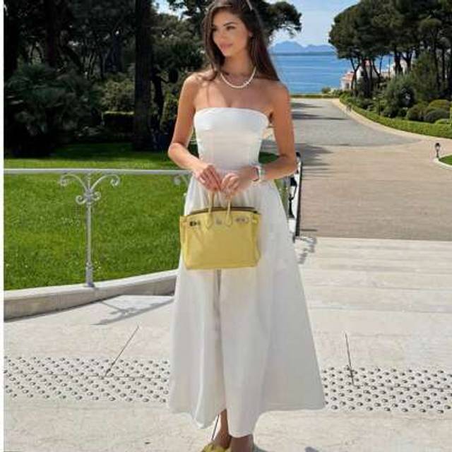SHEIN Women&#39;s Solid Color Sexy Casual Elegant Vacation Party Wedding Cocktail Dress, Spring/Summer