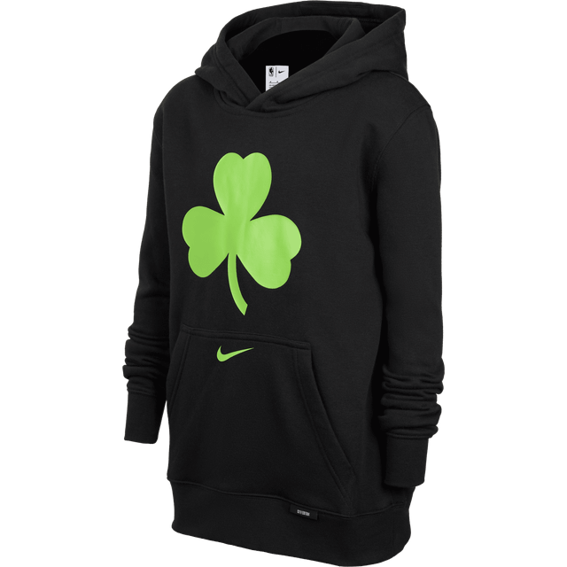 Boston Celtics Club City Edition Older Kids' Nike NBA Fleece Pullover Hoodie - Black - Cotton/Polyester - M