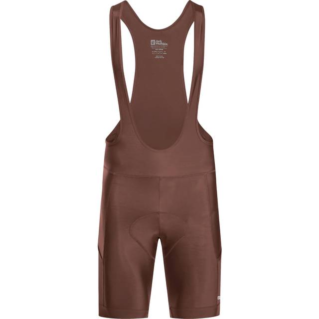 Jack Wolfskin Men’s cycling shorts with braces Morobbia BIB Shorts Men XXL dark rust Dark Rust