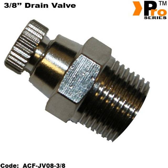 2 x air compressor drain valves 3/8" bsp air line fittings air