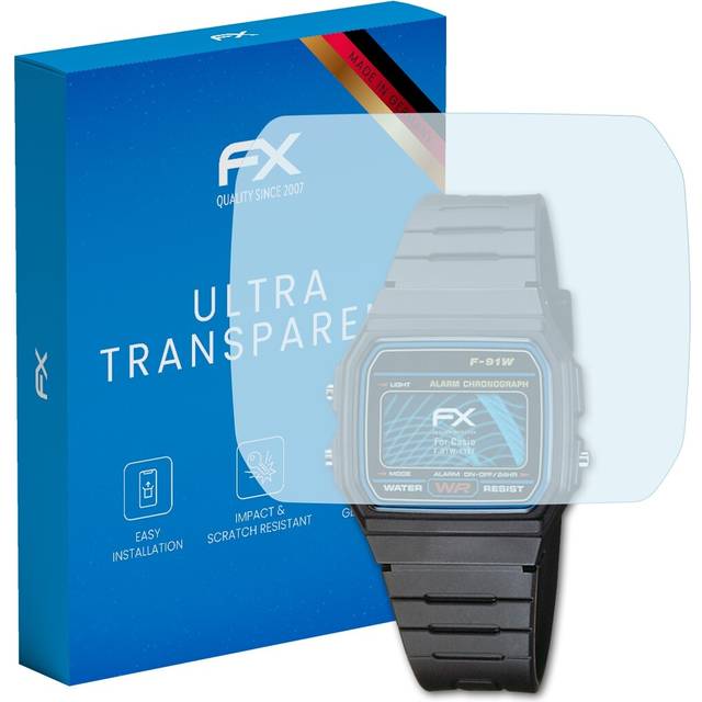 Atfolix 3x screen protection film for casio f-91w-1yef screen protector clear