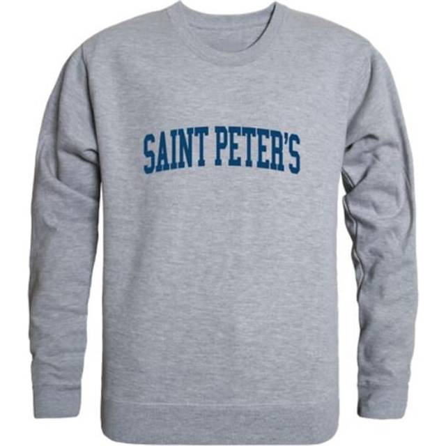 W Republic 543-473-HGY-05 Saint Peters University Peacocks Game Day Crewneck Sweatshirt, Heather Grey - 2XL