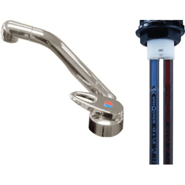 Caravan / camper reich samba mixer tap with uni-quick connection
