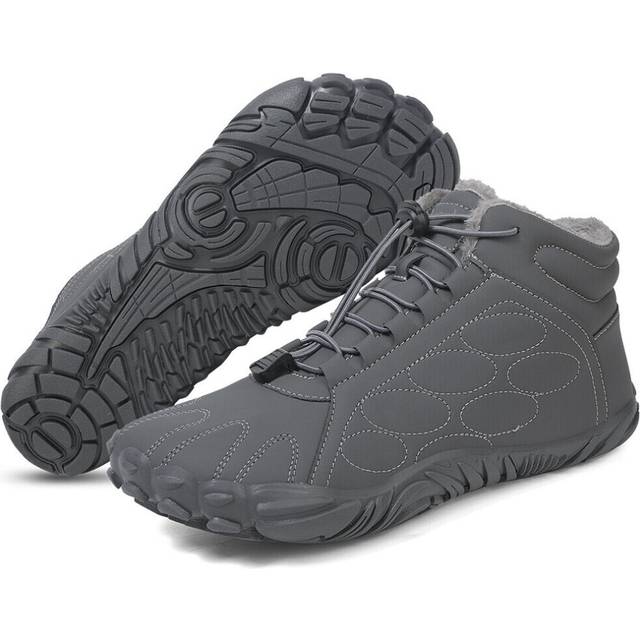 (Grey, 42) Winter Snow Boots Cold-Proof Trekking Shoes Anti Slip for Hiking Climbing