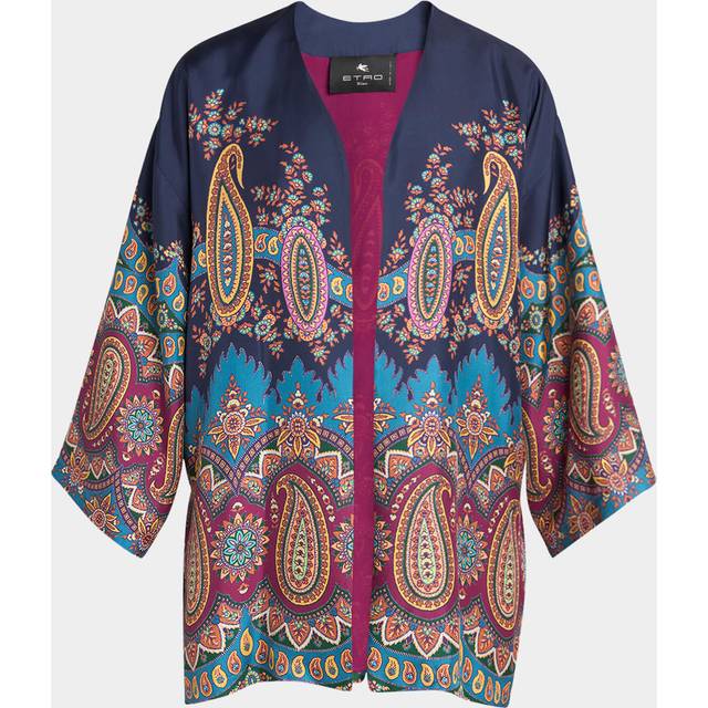 Etro, Kesa En Twill De Soie À Imprimé Placé, Femme - UNI