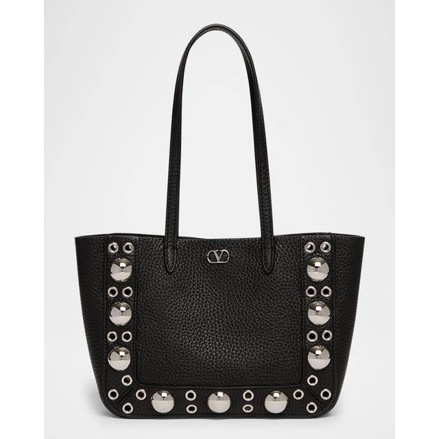 Valentino Garavani Nellcote Mini embellished leather shopper - black (One Size)