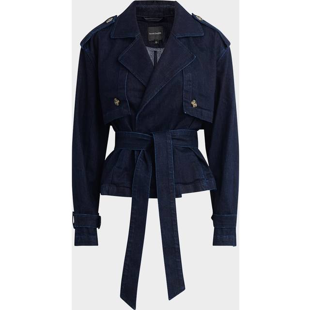 The Charles Cropped Denim Trench Coat - LISBON - X-Small